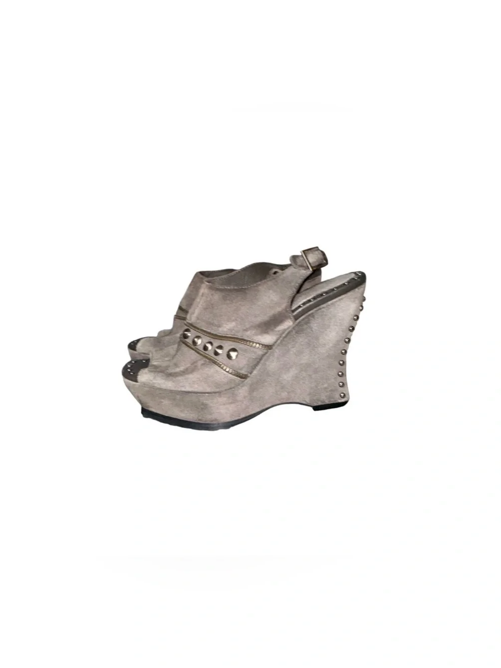 LISA BY Donald J Pliner GIMI vintage suede stud  platform wedges women’s size 6